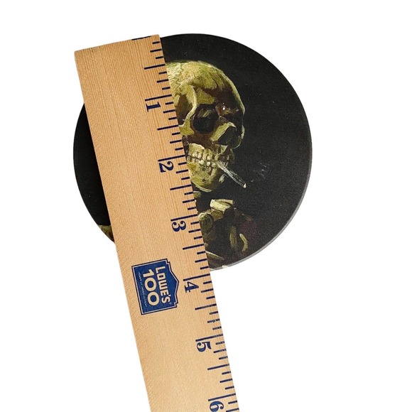 Van Gogh Smoking Skeleton Desk Set Mouse Pad Coaster Magnetic Bottle Opener NEW - Picture 9 of 9